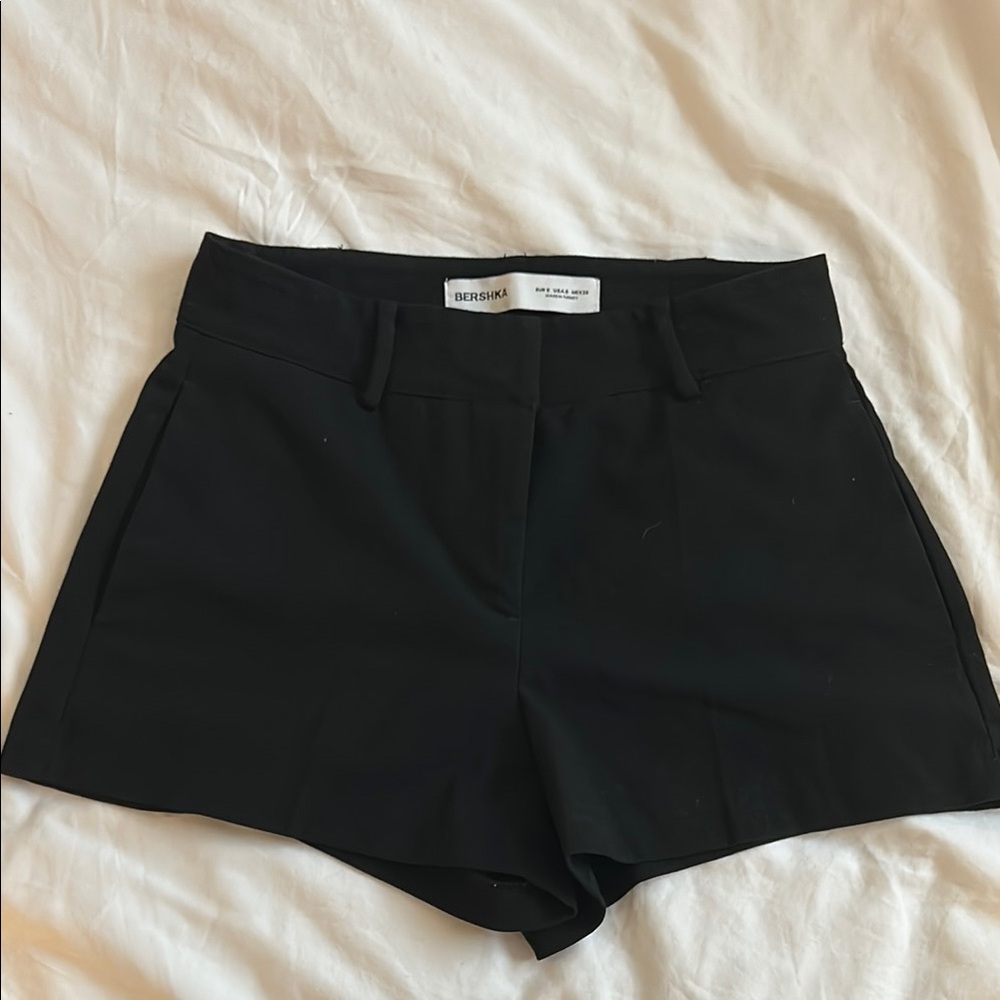 Bershka Dress Tailored Black Women's Shorts